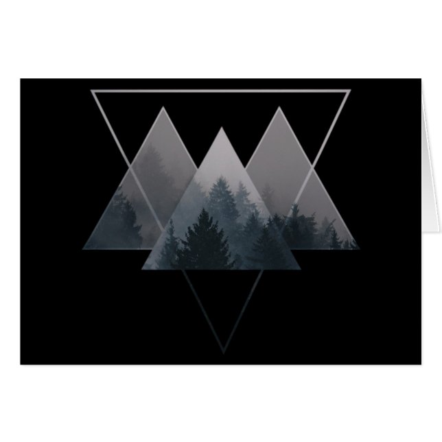 Geometry Triangles Misty Forest (Voorkant Horizontaal)