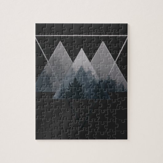 Geometry Triangles Misty Forest Legpuzzel (Verticaal)