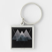 Geometry Triangles Misty Forest Sleutelhanger (Voorkant)