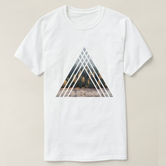 Geometry Triangles Misty Forest T-shirt (Design voorkant)