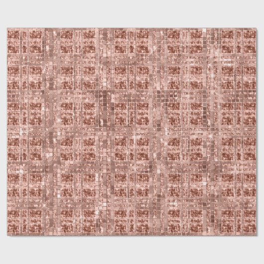 Geometry Vonk Roos Goud Grily Copper Glitt Bridal Cadeaupapier (Vlak)