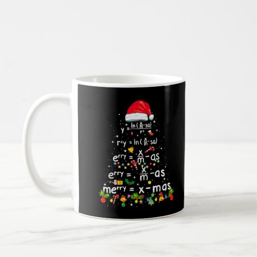 Geometry Wiskunde Science Teacher Xmas Tree Funny  Koffiemok (Links)