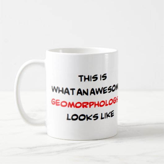 geomorfoloog, geweldig koffiemok (Links)