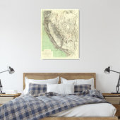 Geomorphic map, Californië, Nevada Canvas Afdruk (Insitu (Slaapkamer))
