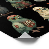 Geon Bird Soky Witch Boo Zombie Halloween Boys &am Poster (Hoek)