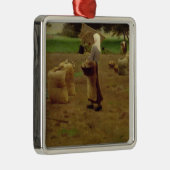 Geoogst aardappelen metalen ornament (Rechts)