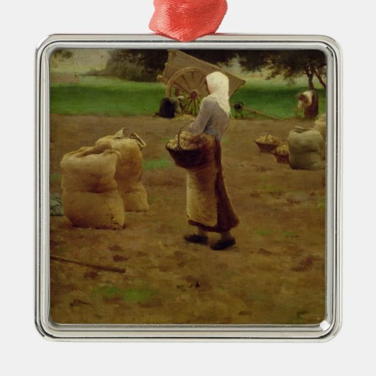 Geoogst aardappelen metalen ornament (Voorkant)