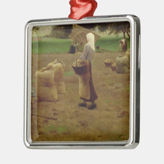 Geoogst aardappelen metalen ornament (Links)