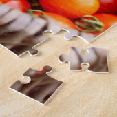 Geoogste groenten legpuzzel (Zijkant)