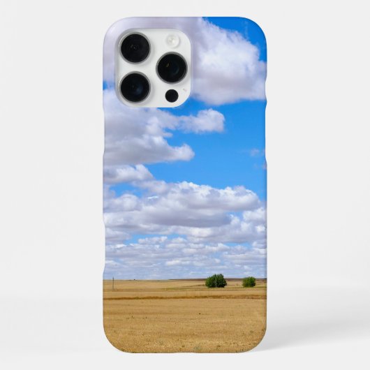 Geoogste tarwevelden iPhone hoesje (Achterkant)