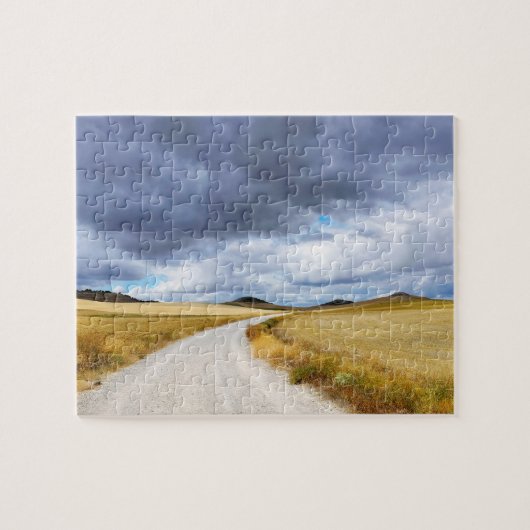 Geoogste tarwevelden legpuzzel (Horizontaal)
