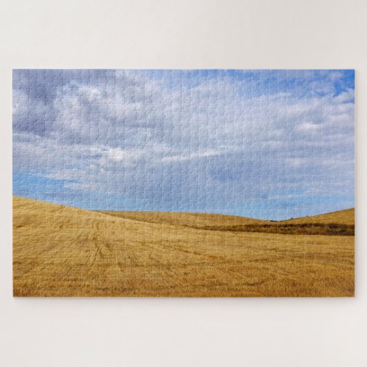 Geoogste tarwevelden legpuzzel (Horizontaal)