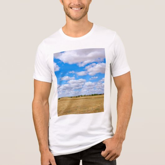 Geoogste tarwevelden Tri-Blend shirt (Voorkant)