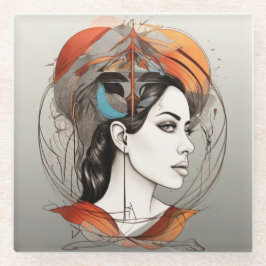 geopenbaarde schoonheid glazen onderzetter