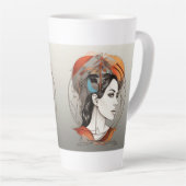 geopenbaarde schoonheid latte mok (Rechterhoek)