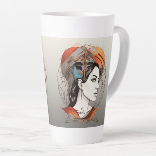 geopenbaarde schoonheid latte mok (Rechterhoek)