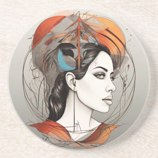 geopenbaarde schoonheid zandsteen onderzetter (Voorkant)