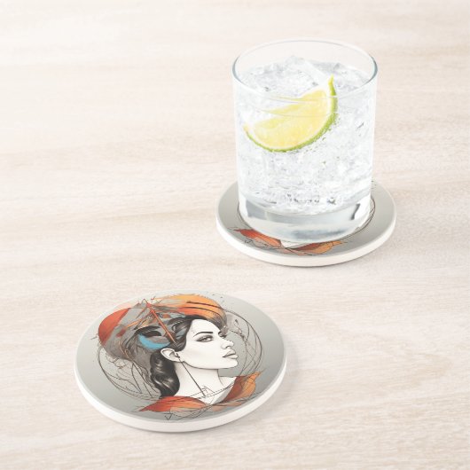 geopenbaarde schoonheid zandsteen onderzetter (Zijkant)