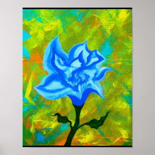 Geopend Blauw Poster (Voorkant)