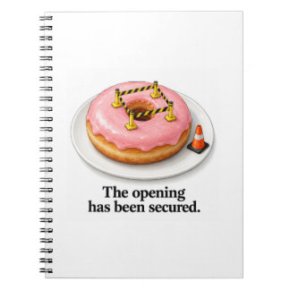 Geopend Gegarandeerd Grappig Veiligheidsdoughnut Notitieboek