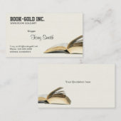 Geopende bibliothecaresschrijver visitekaartje (Voorkant / Achterkant)