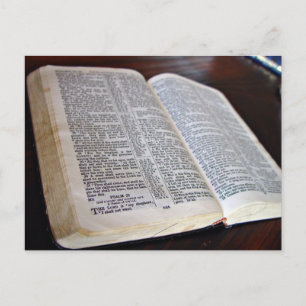 Geopende Bijbel Briefkaart