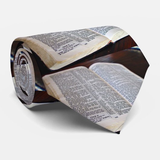 Geopende Bijbel Stropdas (Opgerold)