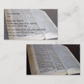 Geopende Bijbel Visitekaartje (Voorkant / Achterkant)