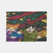 Geopende Cadeaus Cat Fleece Deken (Voorkant (Horizontaal))