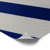 Geopende gestreepte paraplu poster (Hoek)