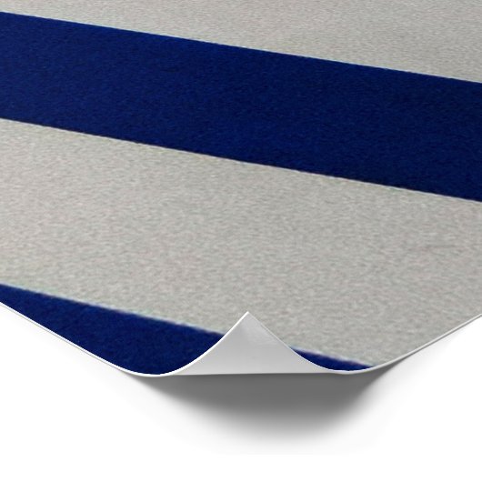 Geopende gestreepte paraplu poster (Hoek)