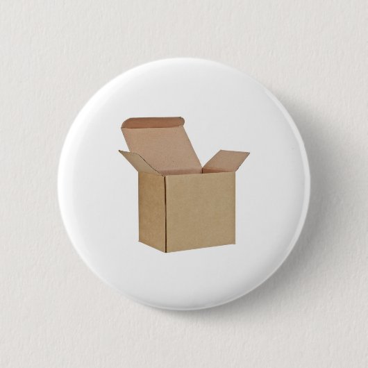 Geopende kartonnen doos ronde button 5,7 cm (Voorkant)