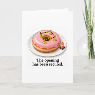Geopende Veilige Grappige Veiligheidsdoughnutkaart Kaart
