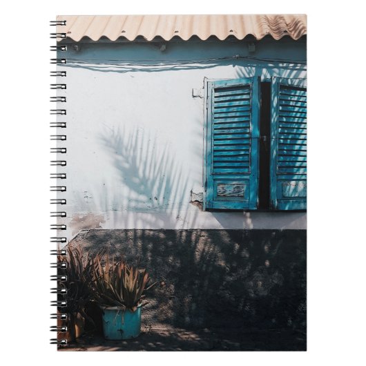 GEOPENTE BLAUVERE VENSTERS NOTITIEBOEK (Voorkant)