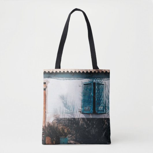 GEOPENTE BLAUVERE VENSTERS TOTE BAG (Voorkant)