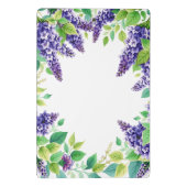 Geophisticeerde Paarse lila's met groene bladeren Mini Klembord (Achterkant)