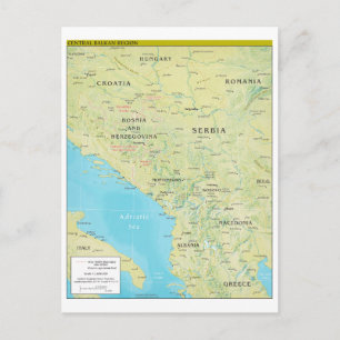 Geopolitieke kaart van de Midden-Balkan