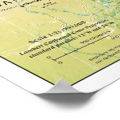 Geopolitieke regionale kaart van het Midden-Oosten Poster (Hoek)