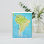 Geopolitieke regionale kaart van Zuid-Amerika (Staand voorkant)