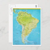 Geopolitieke regionale kaart van Zuid-Amerika (Voorkant / Achterkant)