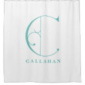 Geoptimaliseerd monogram C Aangepast Douchegordijn (Voorkant)