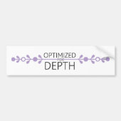 Geoptimaliseerd voor diepe minimalistische technie bumpersticker (Voorkant)