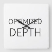 Geoptimaliseerd voor diepe minimalistische technie vierkante klok (Voorkant)