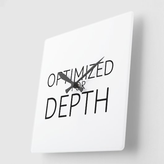 Geoptimaliseerd voor diepe minimalistische technie vierkante klok (Hoek)
