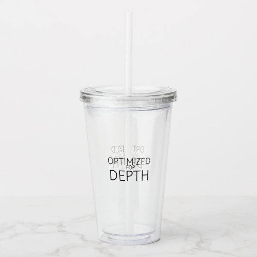 Geoptimaliseerd voor diepe minimalistische technis acryl drinkbeker (Voorkant)