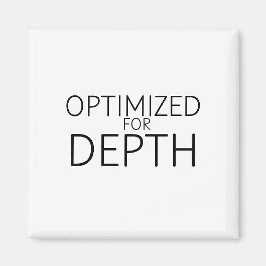 Geoptimaliseerd voor diepte Minimalistische techni Magneet (Voorkant)