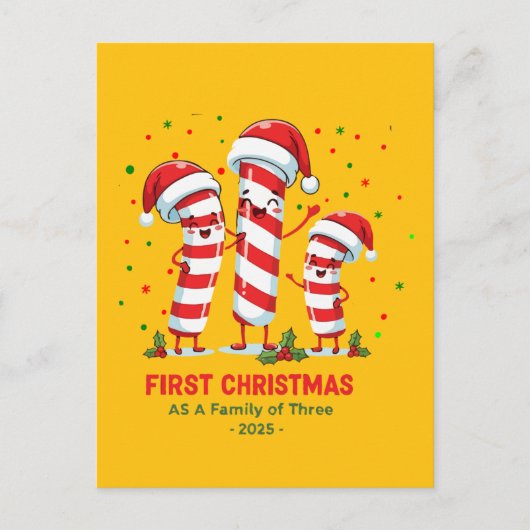 Geoptimaliseerde titel: Eerste kerst als gezin Briefkaart (Voorkant)