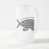 Geordende Dudeist Priest / Dudefish Frosted Mok (Voorkant rechts)