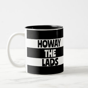 Geordie Howay the Lads Newcastle upon Tyne voetbal Tweekleurige Koffiemok