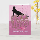 Geordie Lass Birthday Card - Celebrate With Style Kaart (Gele Bloem)